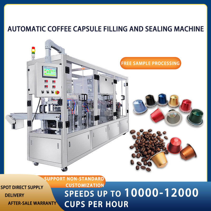 Factory made nespresso coffee capsule filling and sealing machine production line